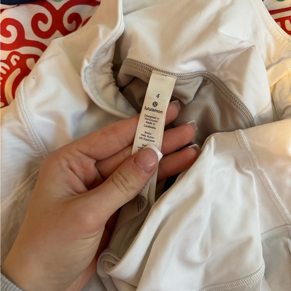 lululemon athletica White High Waist Women Shorts